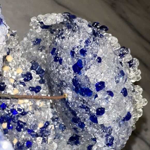 Vintage Handmade Fused Melted Plastic Popcorn Flowers Bowl Vase Retro Boho ART - Picture 10 of 15